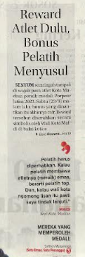 Reward Atlet Dulu, Bonus Pelatih Menyusul