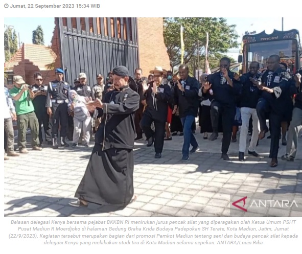 Pemkot Madiun promosikan budaya pencak silat ke delegasi Kenya