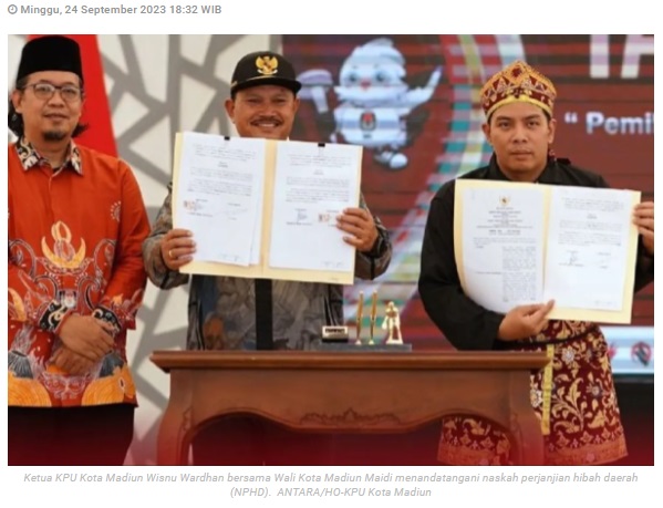 KPU terima dana hibah untuk Pilkada Kota Madiun 2024 Rp21,5 miliar