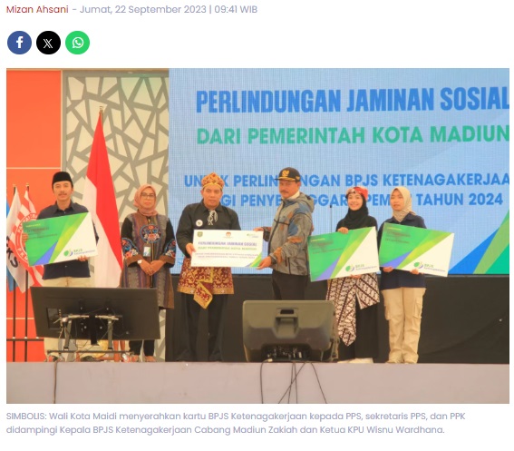 Pemkot Beri Perlindungan Sosial Petugas Pemilu