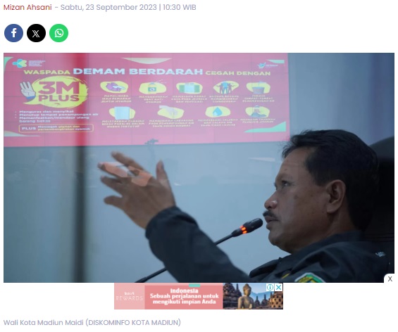 Bonus untuk Atlet Porprov Nyaris Rp 1 Miliar, Maidi: Tertinggi se-Madiun Raya