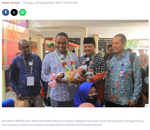 Program KB Kota Madiun Jadi Rujukan Belajar Kenya-Bangladesh, Maidi: Kita Harus Bangga