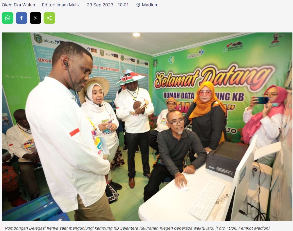 Lawatan Delegasi Kenya di Kota Madiun Berakhir, Banyak Ilmu Didapat Soal KB