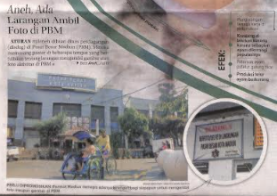 Aneh, Ada Larangan Ambil Foto di PBM