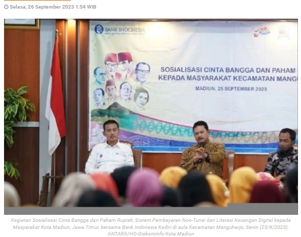 BI Kediri dan Pemkot Madiun sosialisasikan sistem pembayaran nontunai
