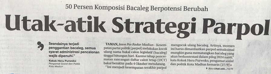 50 Persen Komposisi Bacaleg Berpotensi Berubah, Utak-atik Strategi Parpol