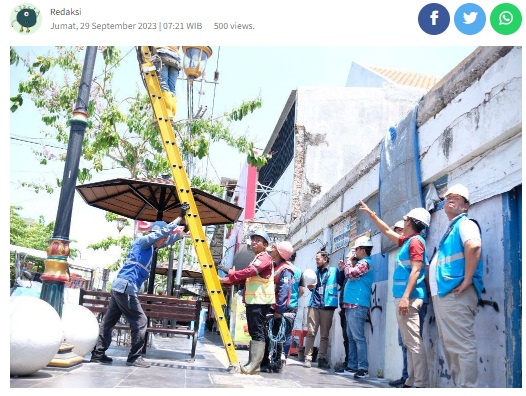 Jaga Estetika Kota, PLN Rapikan Kabel Fiber Optik di Madiun
