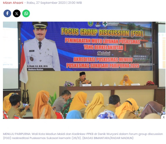 Tingkatkan Mutu Pelayanan, Puskesmas Sukosari Diakreditasi