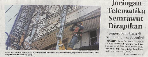 Jaringan Telematika Semrawut Dirapikan, Penertiban Fokus di Sejumlah Jalan Protokol