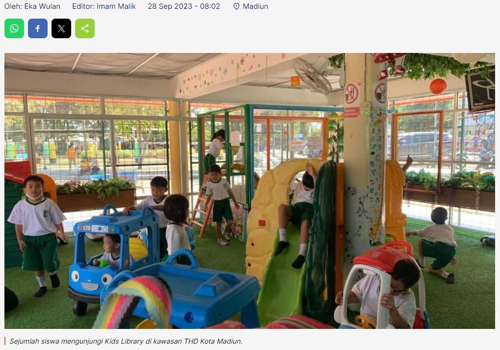 Kids Library Kota Madiun, Lokasi Nyaman untuk Belajar dan Bermain