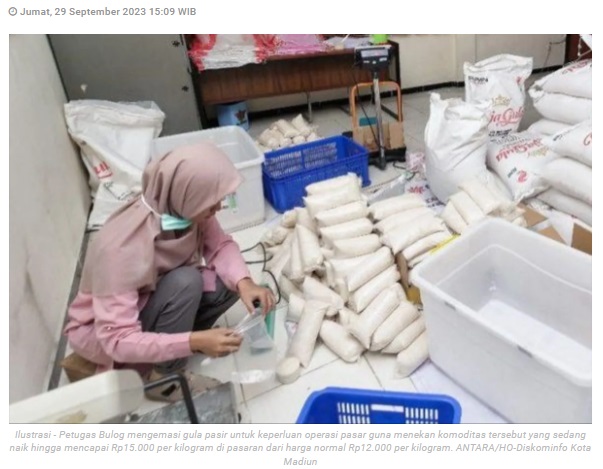 Tekan harga gula pasir, Pemkot Madiun lakukan subsidi angkut