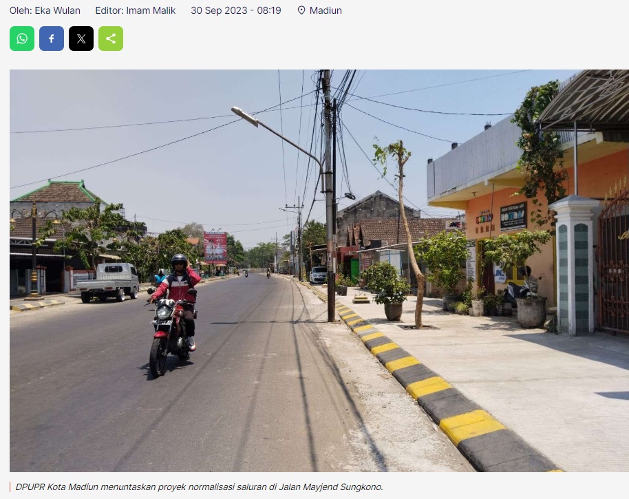 Revitalisasi Pedestrian Jalan Mayjend Sungkono Kota Madiun Tuntas