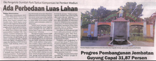 Eks Pengelola Dumilah Park Tuntut Kompensasi Ke Pemkot Madiun, Ada Perbedaan Luas Lahan