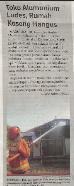Toko Alumunium Ludes, Rumah Kosong Hangus
