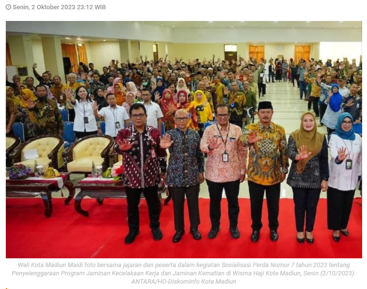 Pemkot Madiun anggarkan Rp4 M lindungi pekerja rentan dan non-ASN