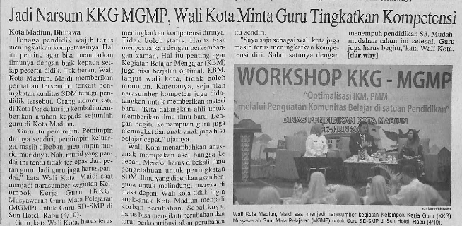 Jadi Narsum KKG MGMP, Wali Kota Minta Guru Tingkatkan Kompetensi