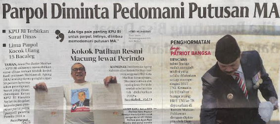 Parpol Diminta Pedomani Putusan MA, KPU RI Terbitkan Surat Dinas, Lima Parpol Kocok Ulang 15 Bacaleg