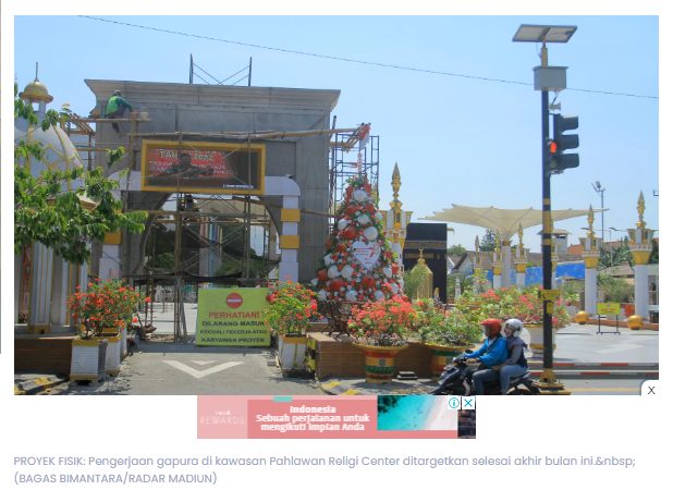 Akan Ada yang Baru di Kota Madiun! Gapura PRC Ditarget Rampung Akhir Bulan Ini
