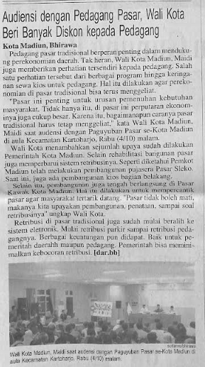 Audiensi dengan Pedagang Pasar, Wali Kota Beri Banyak Diskon kepada Pedagang