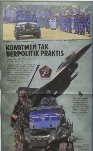 Komitmen Tak Berpolitik Praktis, Tampilkan Defile Alutsista di HUT TNI ke-78