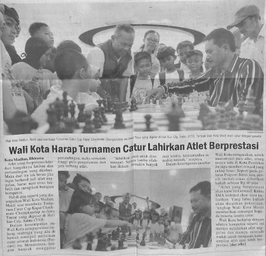 Wali Kota Harap Turnamen Catur Lahirkan Atlet Berprestasi