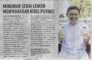 Minuman Serai Lemon Menyehatkan Khas Purwo