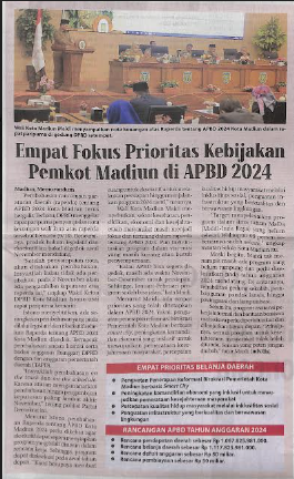 Empat Fokus Prioritas Kebijakan Pemkot Madiun di APBD 2024