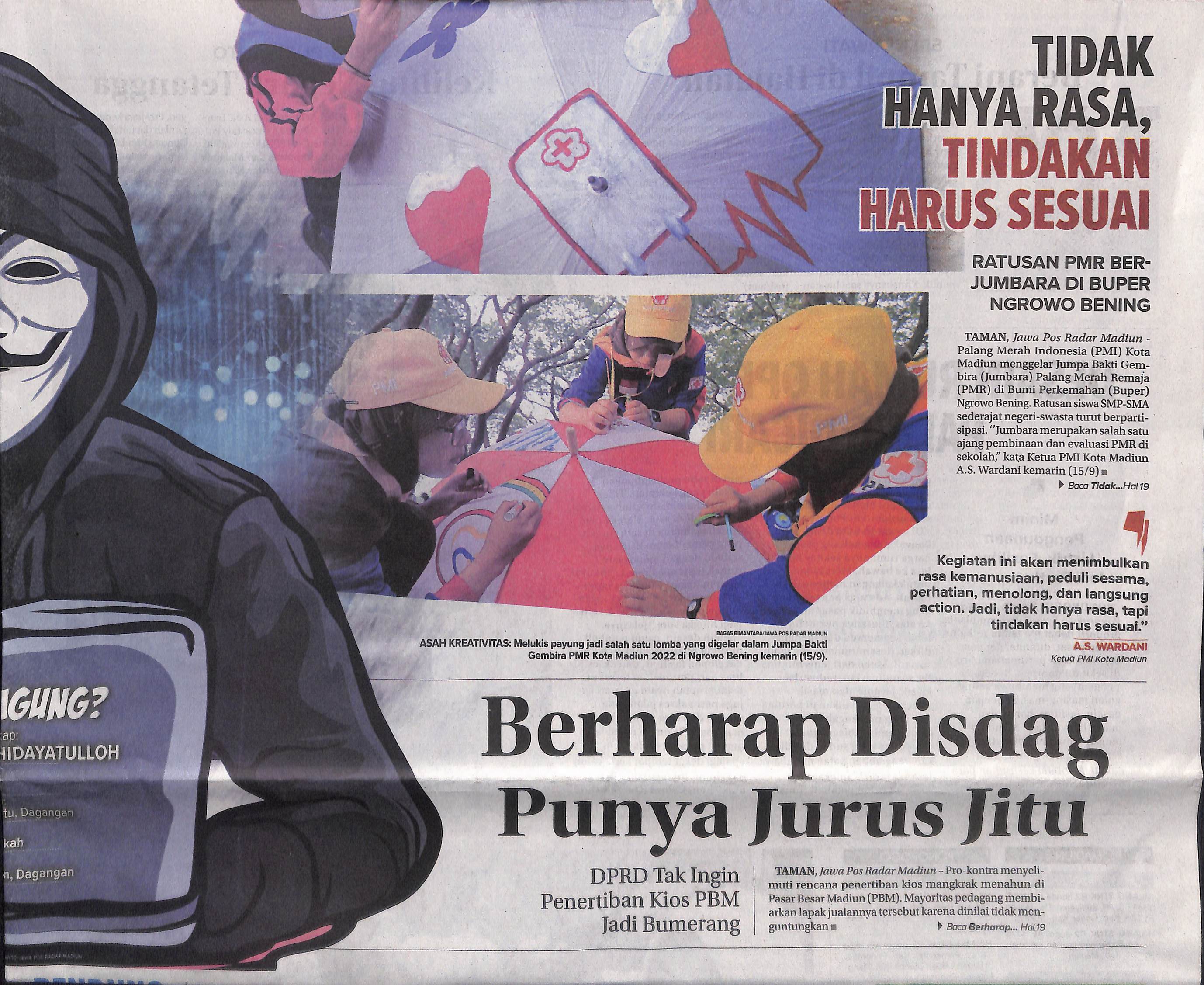 Tidak Hanya Rasa, Tindakan Harus Sesuai , Ratusan PMR Berjumbara di Buper Ngrowo bening