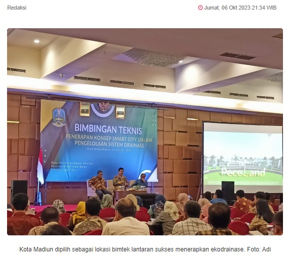 Drainase Ramah Lingkungan di Kota Madiun Jadi Percontohan Tingkat Nasional
