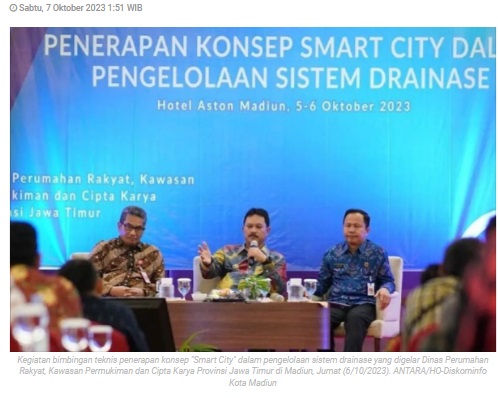 Sistem pengelolaan drainase di Kota Madiun jadi percontohan nasional