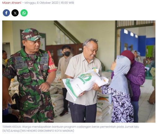 96.680 Warga Digelontor Bantuan Pangan
