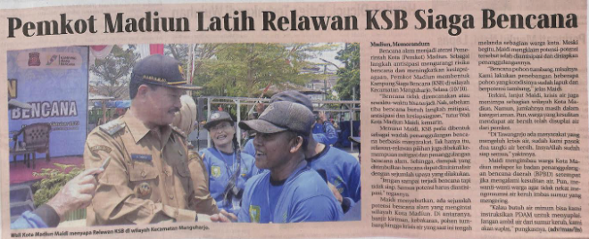 Pemkot Madiun Latih Relawan KSB Siaga Bencana
