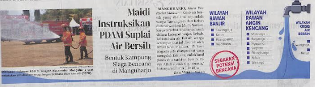 Maidi Instruksikan PDAM Suplai Air Bersih, Bentuk Kampung Siaga Bencana di Manguharjo