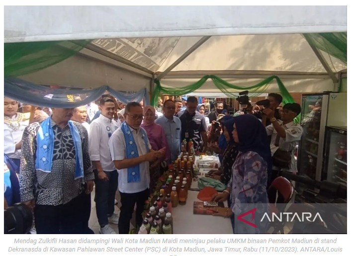 Mendag Zulkifli apresiasi upaya Pemkot Madiun kembangkan UMKM