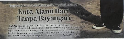 Terjadi Pada 11-14 Oktober Setiap Pukul 11.20, Kota Alami Hari Tanpa Bayangan