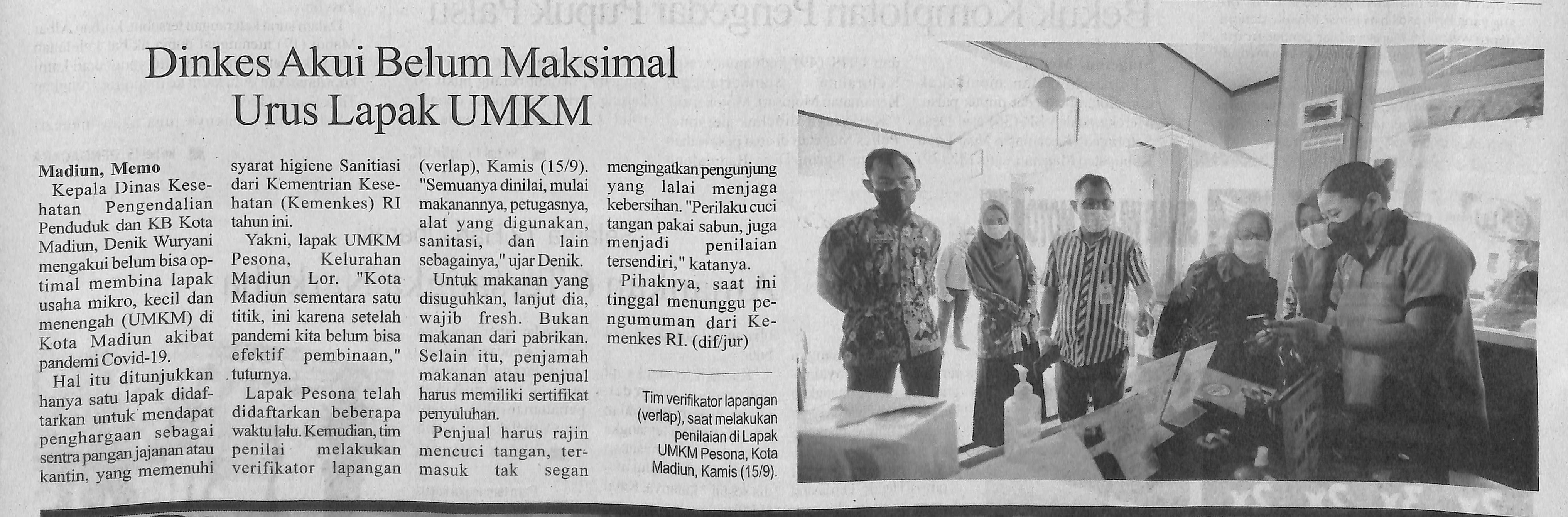 Dinkes Akui Belum Maksimal Urus Lapak UMKM