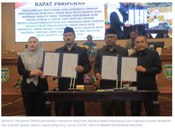 Pemkot-DPRD Sepakati Dua Raperda, Salah Satunya untuk Beri Ruang Industri