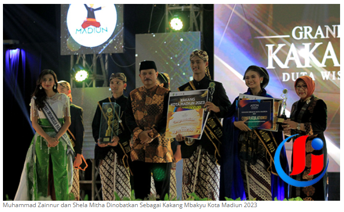 Disaksikan Putri Indonesia, Muhammad Zainnur dan Shela Mitha Dinobatkan Sebagai Kakang Mbakyu Kota Madiun 2023