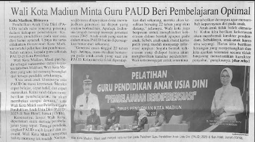 Wali Kota Madiun Minta Guru PAUD Beri Pembelajaran Optimal