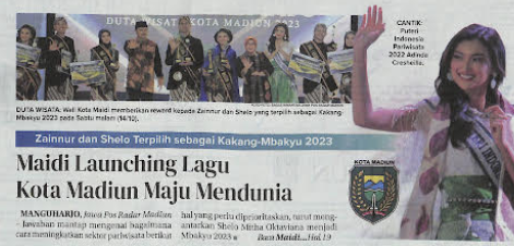 Zainur dan Shelo Terpilih Sebagai Kakang-Mbakyu 2023, Maidi Launching Lagu Kota Madiun Maju Mendunia