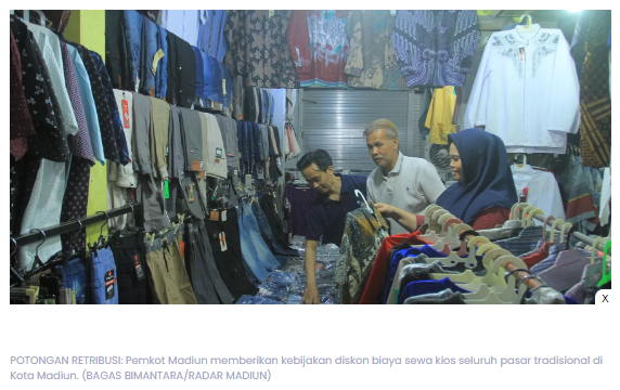 Hore! Pemkot Madiun Berlakukan Diskon Sewa Kios Pasar, Segini Besarannya