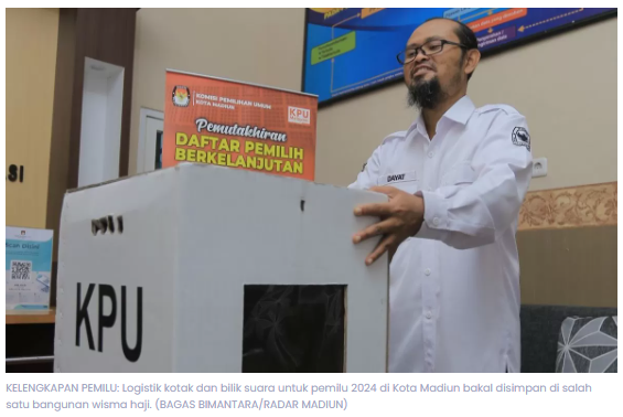 Gudang Logistik KPU Kota Madiun Mulai Dipasangi CCTV