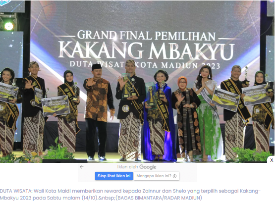 Congrats! Zainnur-Shelo Terpilih sebagai Kakang-Mbakyu Kota Madiun 2023