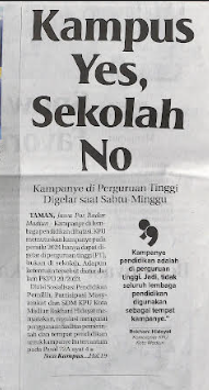 Kampus Yes, Sekolah No, Kampanye di Perguruan Tinggi Digelar saat Sabtu-Minggu