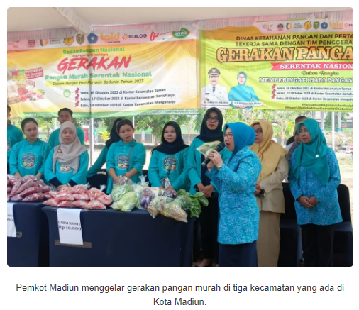Gerakan Pangan Murah Pemkot Madiun Diserbu Warga