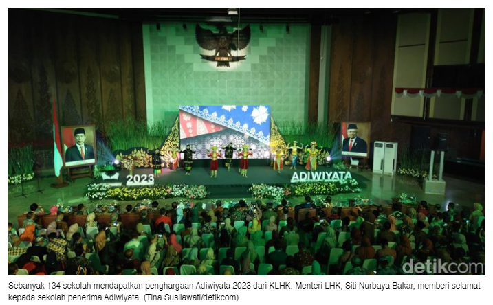 134 Sekolah Terima Adiwiyata Mandiri, 20 Diberi Panel Surya dari KLHK