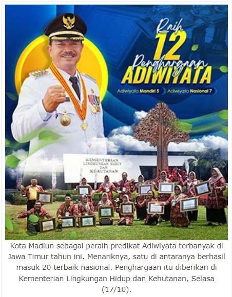 12 Sekolah di Kota Madiun Raih Adiwiyata Mandiri dan Nasional