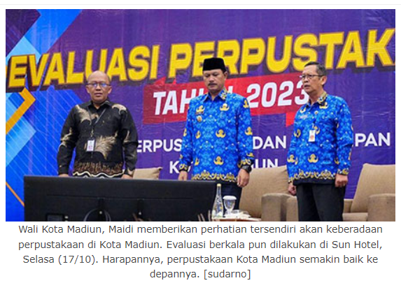 Wali Kota Madiun Berharap Perpustakaan Jadi Agen Perubahan