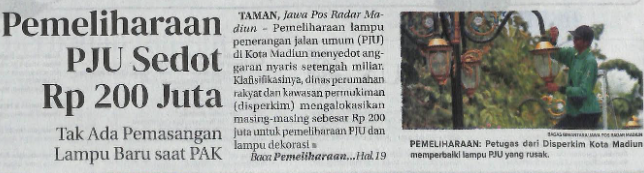 Pemeliharaan PJU Sedot Rp 200 Juta, Tak Ada Pemasangan Lampu Baru Saat PAK