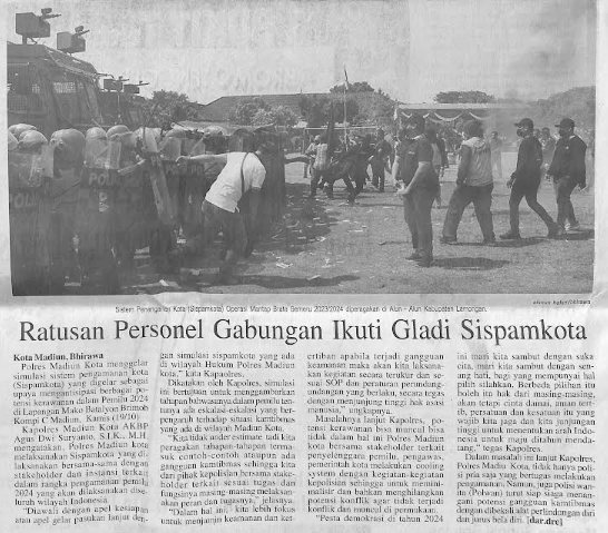 Ratusan Personel Gabungan Ikuti Gladi Sispamkot